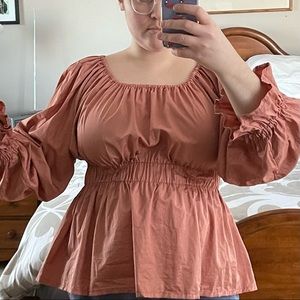 ruffled blouse